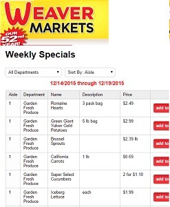 Weaver Markets Weekly Ad Specials