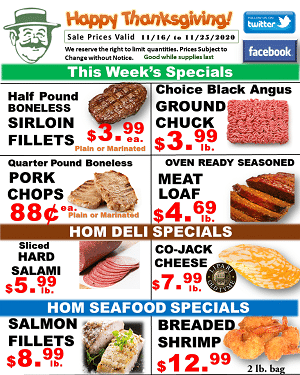 House of Meats Weekly Ad 11/16/2020 – 11/25/2020
